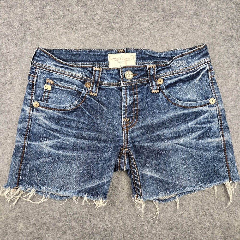 Big Star Sophie Premium Denim Distressed Cut-Off Shorts Women's Size 29 Stretch